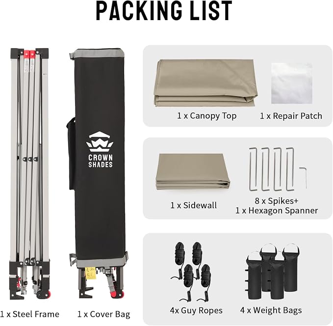 CROWN SHADES 10x10 Pop Up Canopy - Image 8
