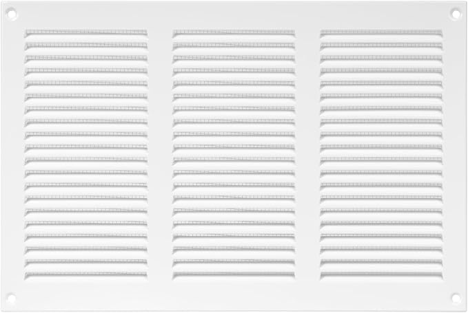 Repa Market 12x8 Inch Air Vent Cover/White Galvanized Steel Louvered Grill Cover by RepaMarket