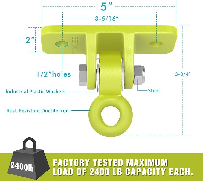 BETOOLL Swing Hangers Heavy Duty Porch Swing Hanging Kit - Image 3