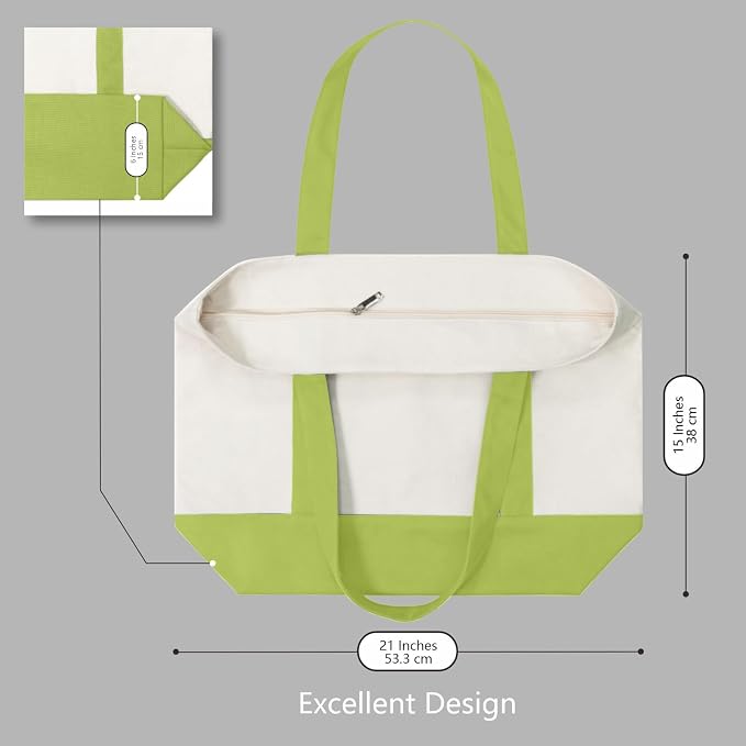 TOPDesign 6-Pack Canvas Tote Bags - Image 5