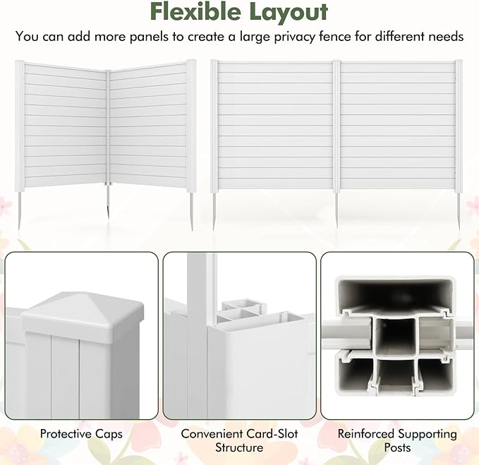 Giantex Air Conditioner Fence 4 Panels - Image 4