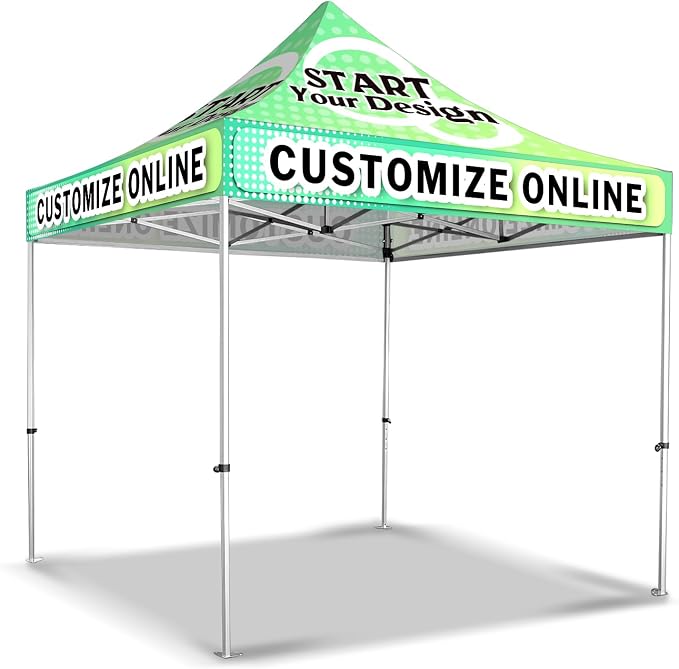 10x10FT Custom Pop Up Canopy Tent by LOJUFAN