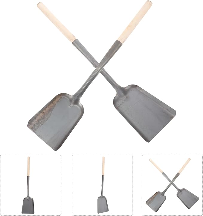 Garneck 2pcs Metal Ash Shovel Lightweight Portable Coal and Fireplace Scoop - Image 8