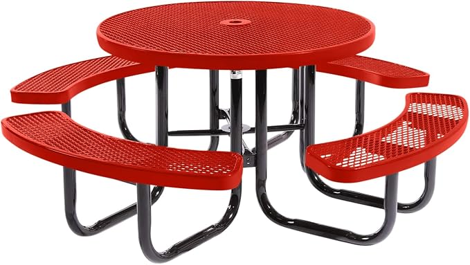 COATEDOUTDOORFURNITURE Heavy-Duty Portable Outdoor Picnic Table by CoatedOutdoorFurniture
