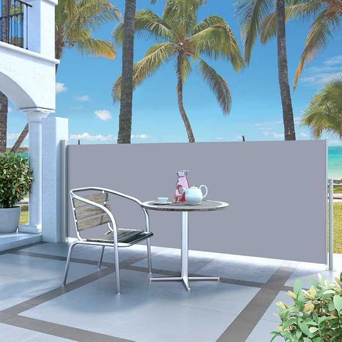 YAFF Retractable Outdoor Folding Privacy Divider, Water & UV Resistant Sun by YAFF