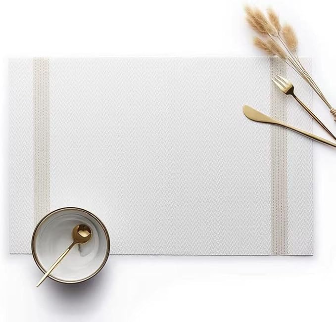 PIGCHCY Placemats Set of 8, Luxurious Elegant Placemats Non-Slip Washable - Image 6
