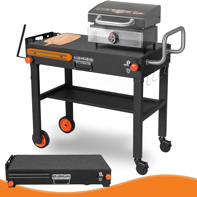 Grill Cart for Blackstone Griddle, Sturdy Grill table, Griddles Table Ninja by AOKEMAi