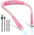 Glocusent Book Light, 3-Color & 6-Brightness Reading Light, Bendable Neck Light by GLOCUSENT