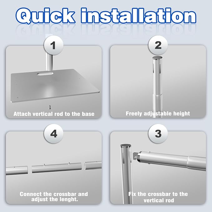 Pipe and Drape Backdrop Stand 10ftx10ft Adjustable Background Support System - Image 6