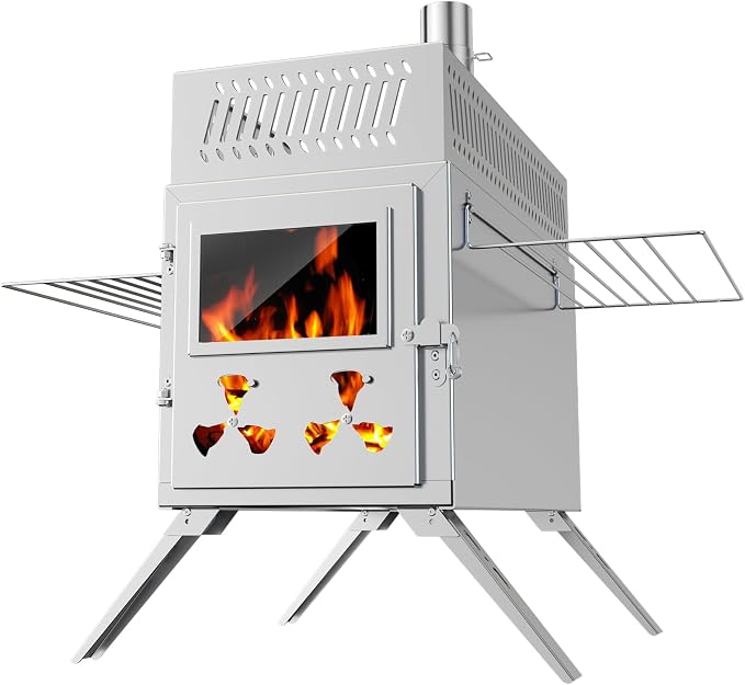 Sauna Hot Tent Stove, Rocket Camping Wood Burning Stove by Glonerle