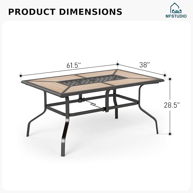MFSTUDIO Outdoor Patio Dining Table - Image 3