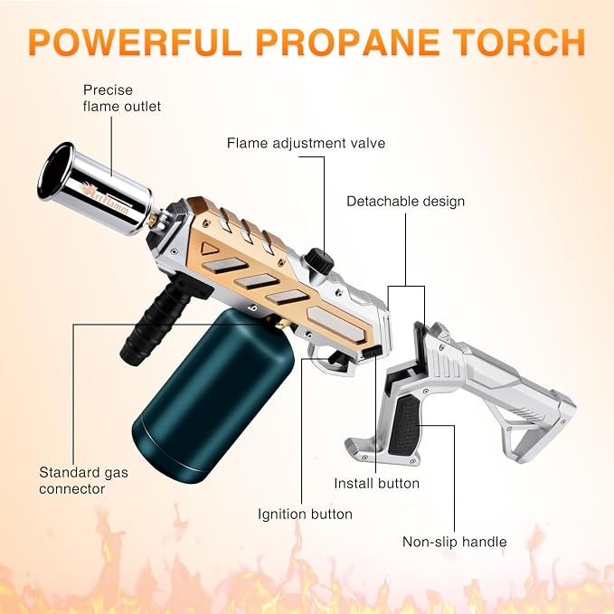 Powerful Propane Torch Gun, Kitchen Grill Torch - Image 3