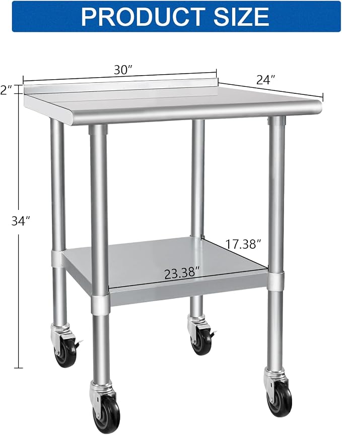 HARDURA Stainless Steel Table 24 x 30 Inches - Image 2