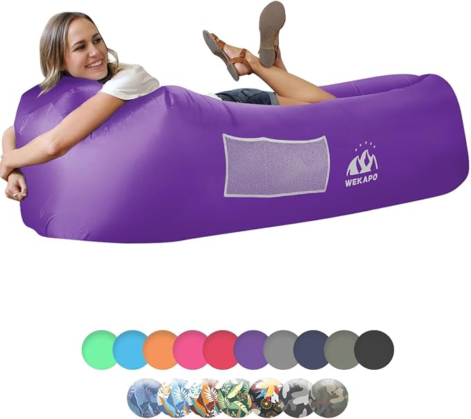 WEKAPO Inflatable Sun Lounger, Air Sofa, Waterproof and Leak-Proof, Picnics and by Wekapo