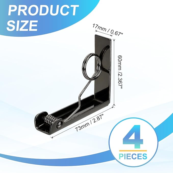 uxcell 4 Pack Tablecloth Clips, Stainless Steel Table Cloth Cover Clamps - Image 2