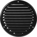 Repa Market 6 Inch Round Air Vent Cover/Black Galvanized Steel Louvered Grill by RepaMarket