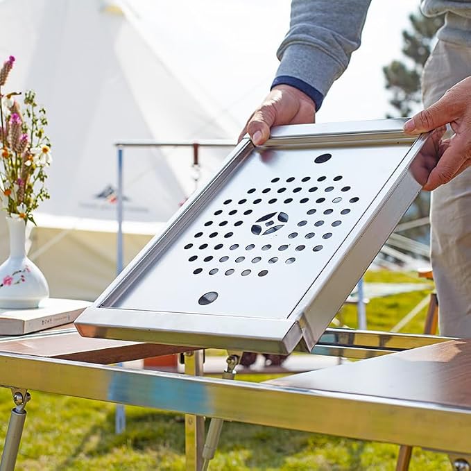 Wild Journey IGT 304 Stainless Steel Folding Table Portable Outdoor Vacation - Image 3