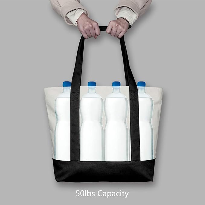 TOPDesign 3-Pack Canvas Tote Bags - Image 6