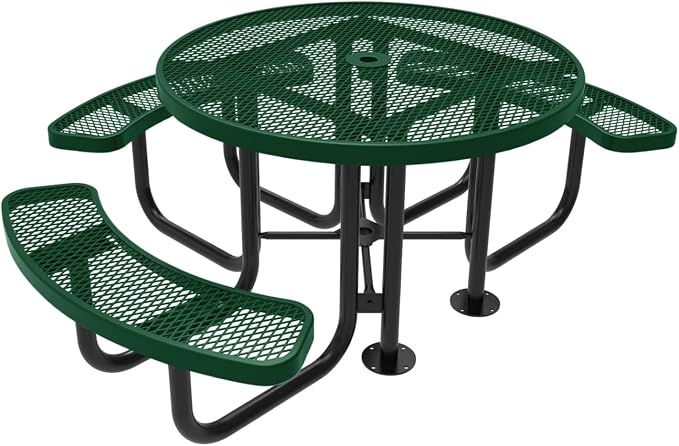 COATEDOUTDOORFURNITURE Heavy-Duty Portable Outdoor Picnic Table by CoatedOutdoorFurniture