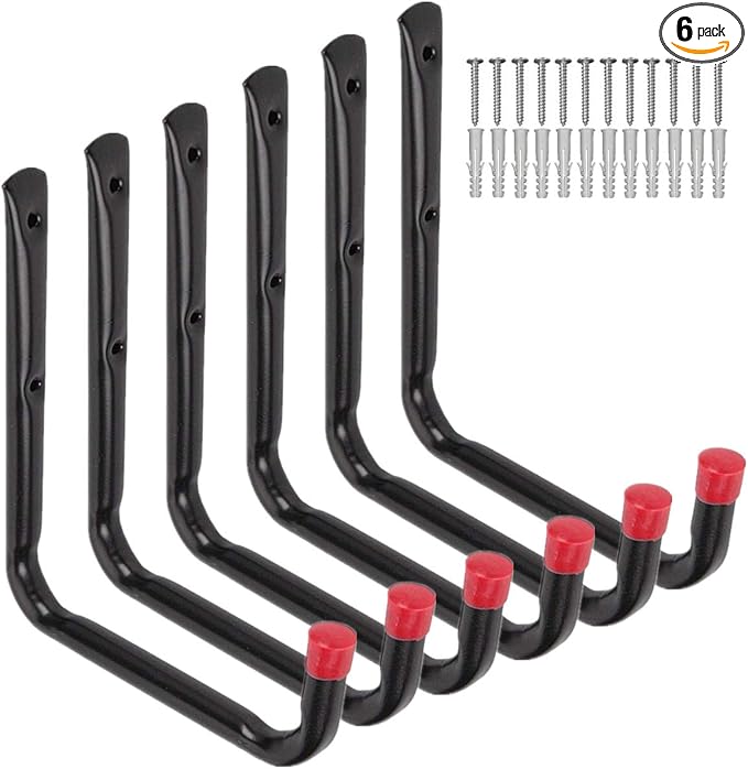 Heavy Duty Utility Garage Storage Hooks, Ladder Storage Hook Wall Mount J by Whrsinlor