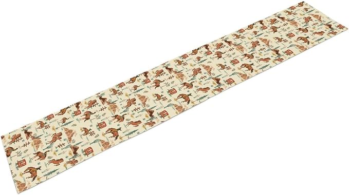 Western Cowboy Table Runner, Rustic Country Cowboy Riding Horse Desert Table - Image 8