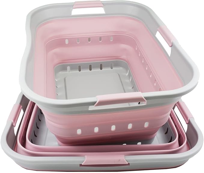 SAMMART 42L Collapsible Plastic Laundry Basket - Image 2
