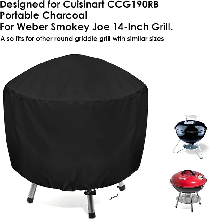 Grill Cover for Cuisinart CCG190RB Portable Charcoal Waterproof Griddle Cover - Image 2