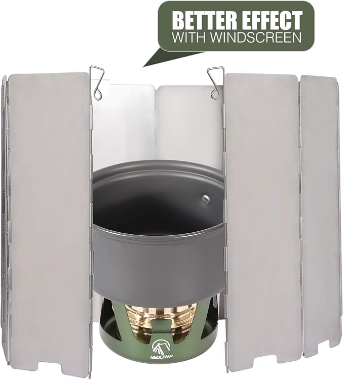 REDCAMP Mini Alcohol Stove for Backpacking, Lightweight Brass Spirit Burner - Image 3