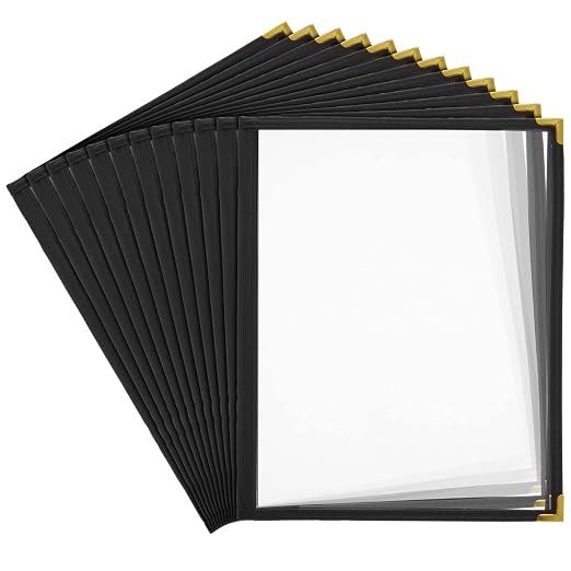 Juvale Clear Menu Covers 8x11 in 4 View - Image 9