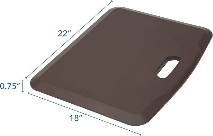 Mount-It! Standing Desk Floor Mat | Brown Standing Comfort Mat - Image 6