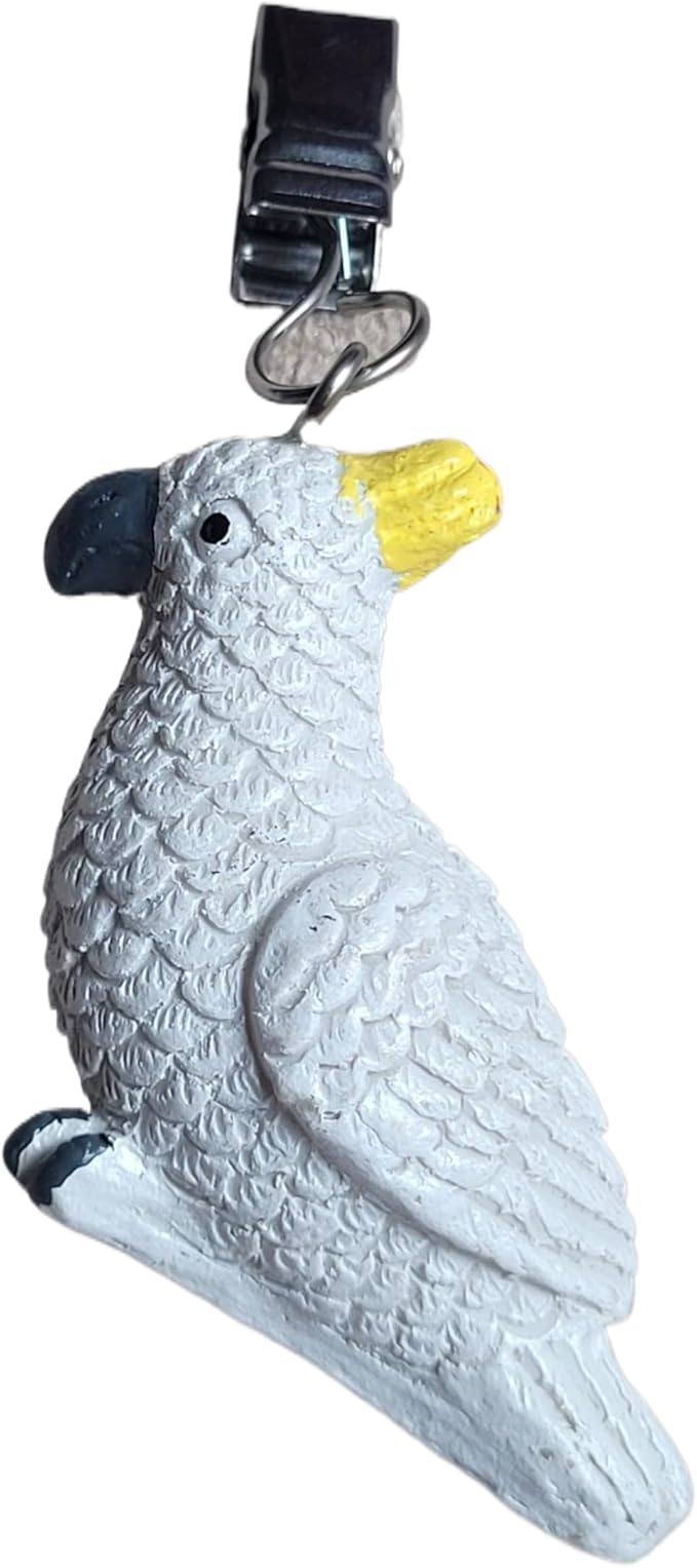 TwoFish Home Set of 4 Colorful Parrot Resin Tablecloth Weights Clips Colorful - Image 9