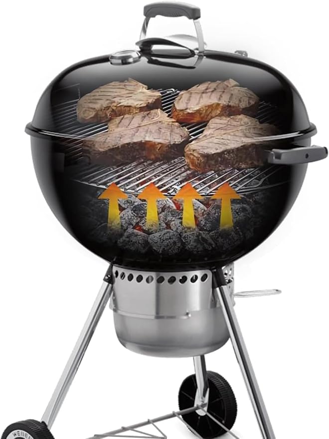 Hinged Cooking Grate for 22.5” Charcoal Grill, Charcoal Kettle, One-Touch Silver - Image 5