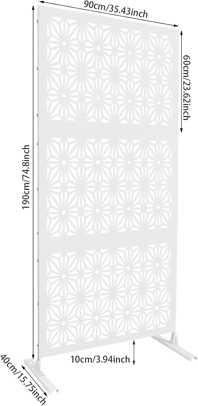 75" H×35" W Decorative Outdoor Privacy Screen - Image 4