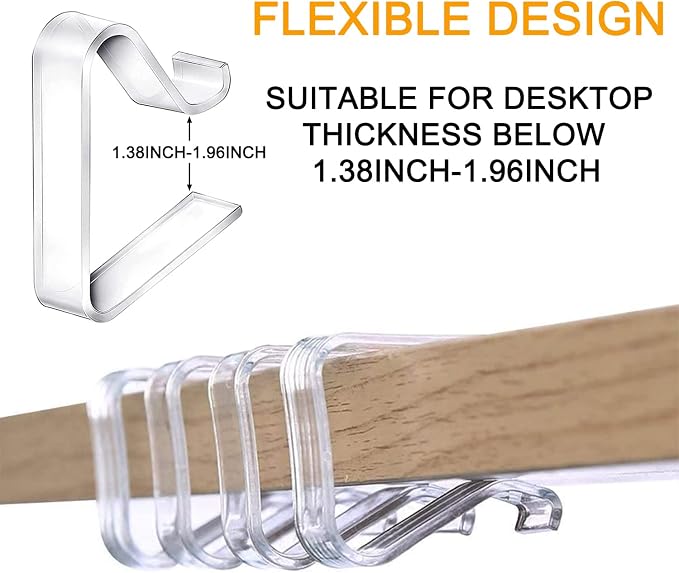 48 Pieces Transparent Clear Tablecloth Clips, Plastic Table Cloth - Image 3