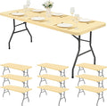 10 Pack Stretch Fabric Table Top Cap Cover, Washable Elastic Universal by Pesonlook