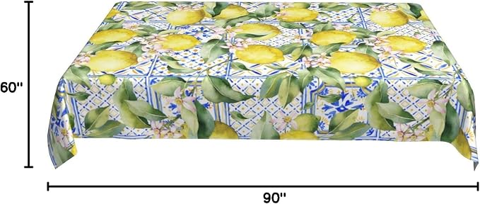 Worltoldb Lemon Tablecloths Polyester Table Cloth - Image 9