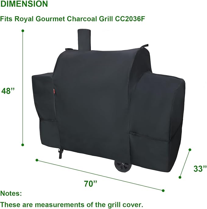 Outdoor Grill Cover for Royal Gourmet CC2036F Barrel Charcoal Grill, Cover Geny - Image 2