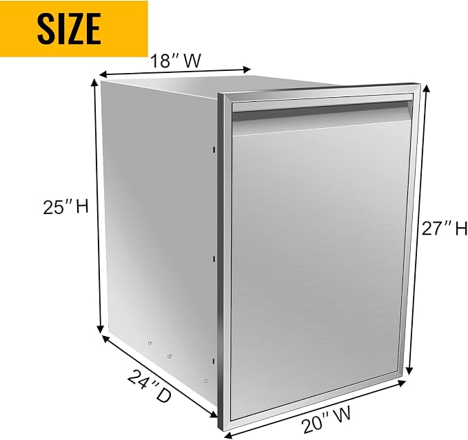 Outdoor Kitchen Stainless Steel Triple Access BBQ Drawers - Image 2