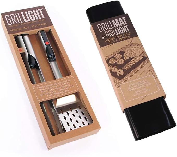 Grillight Grilling Essential Combo Gift Set: LED Light Spatula, Tongs & Bonus - Image 2