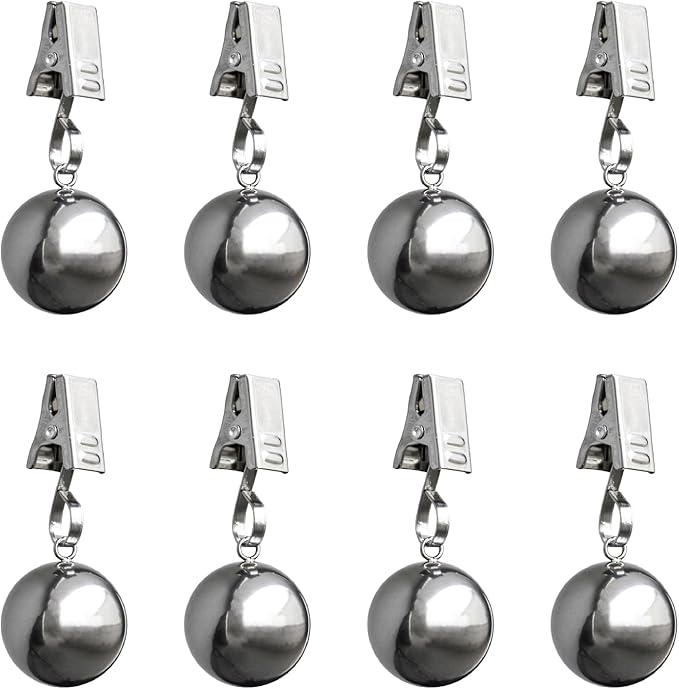 8 Pack Heavy Duty Tablecloth Weights, Rust Proof Stainless Steel Balls by Unknown
