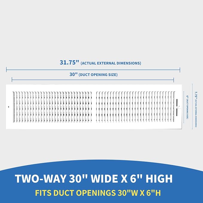 30x6 Vent Register, Vent Covers - Image 5