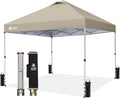 CROWN SHADES 10x10 Pop Up Canopy, Patented Center Lock One Push Tent Canopy by CrownShades