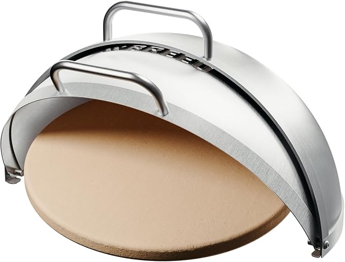 Breeo Grill Dome Hinged Stainless Steel Dome w/Built-in Thermometer, Griddle by Breeo