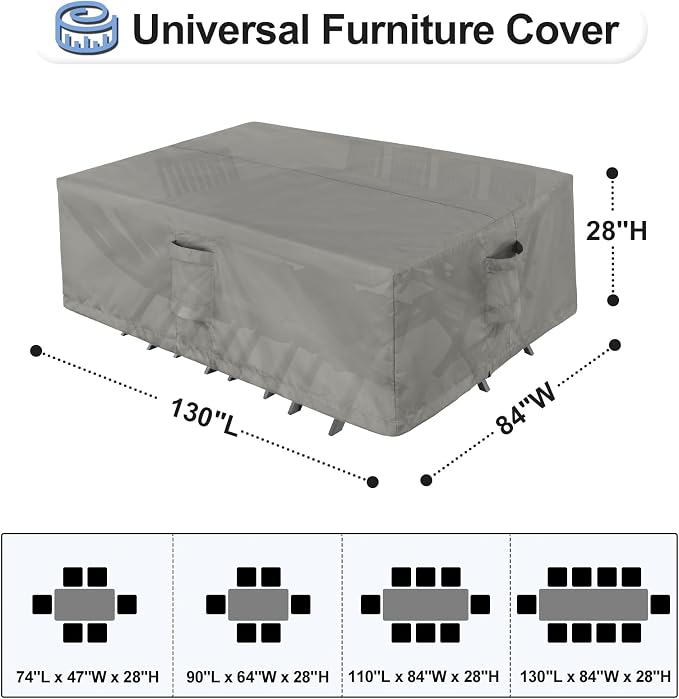 OutdoorLines Outdoor Waterproof Patio Table Furniture Set Covers - Image 2