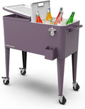 Permasteel 80 Quart Party Cooler, Rolling Ice Chest by Permasteel