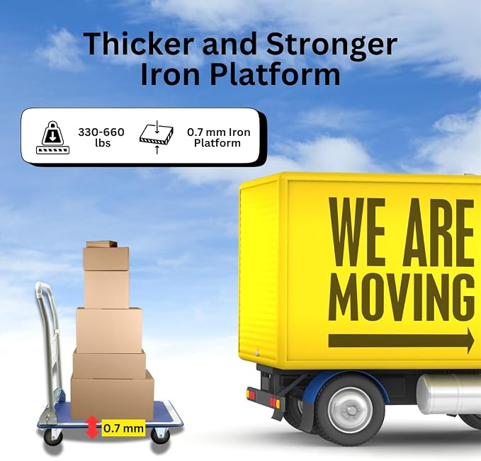 330 lbs Foldable Platform Truck Dolly - Image 2
