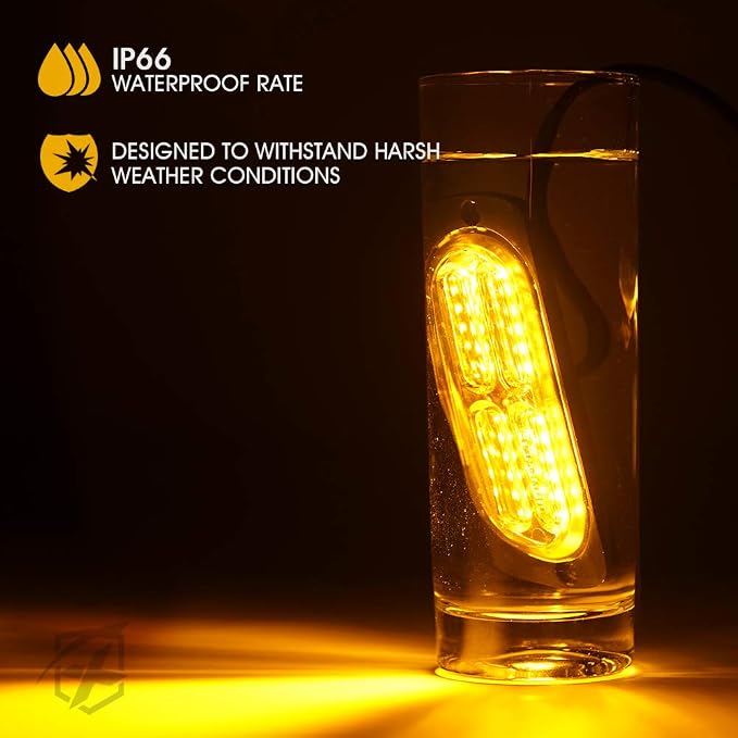 Xprite 24 LED Amber Surface Mount Strobe Lights Kit - Image 6