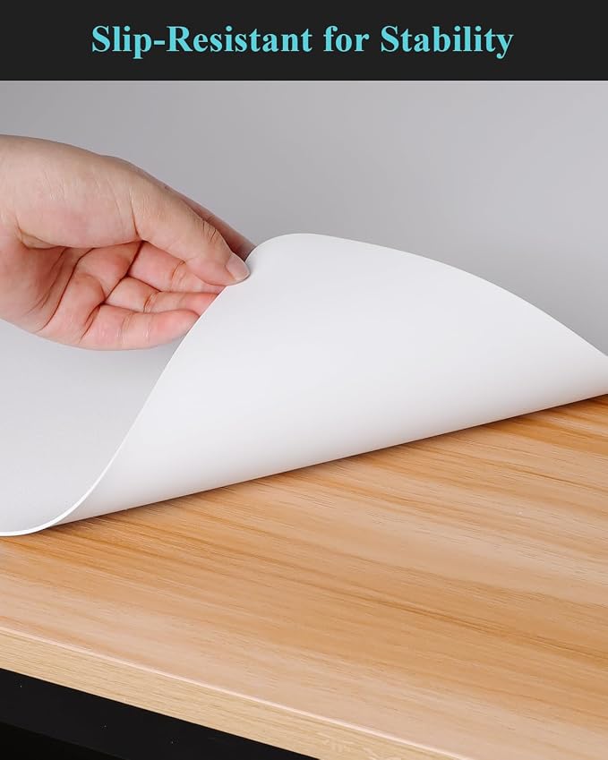 Pure White Plastic Table Cover Protector, 1.5mm Thick Rectangle Vinyl Table Top - Image 5