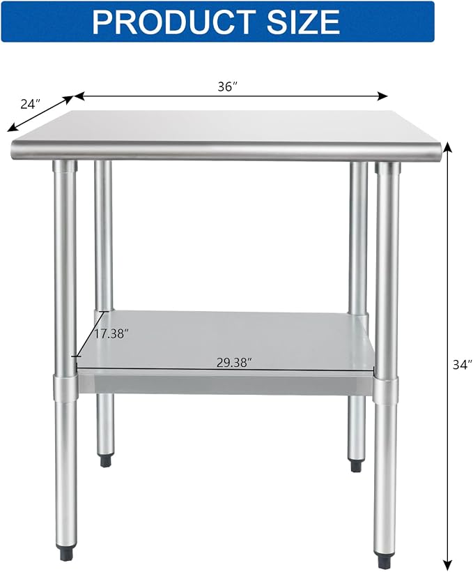 HARDURA Stainless Steel Table 24X36 Inches - Image 2