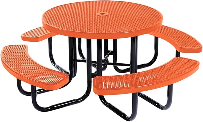 COATEDOUTDOORFURNITURE Heavy-Duty Portable Outdoor Picnic Table by CoatedOutdoorFurniture